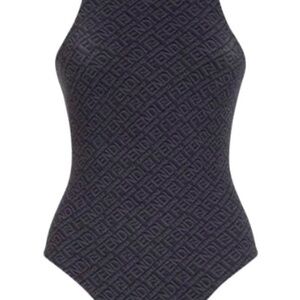 SKIMS Black Monogram One-Piece Bodysuit Never Worn